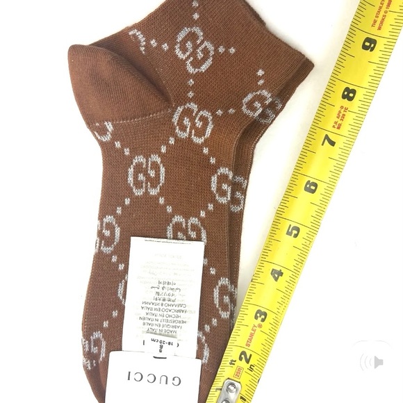Gucci #631451 GG Glitter Ankle Socks, Size Small - Picture 3 of 6